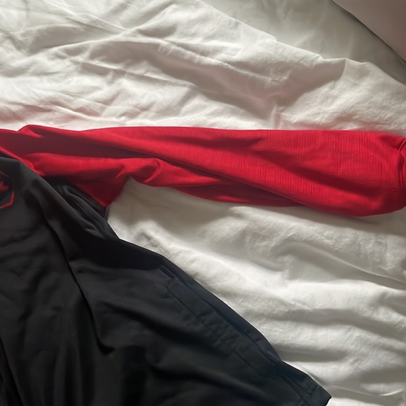 Black and Red Long sleeve Under Armour Pullover - Picture 3 of 5